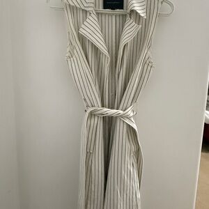 Banana Republic Beige Pinstripe Vest